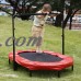 55.8 x 35.5" Adjustable Handlebar Twin Trampoline Safety Pad Parent-Child Trampoline Blue/Red  TPBY   
